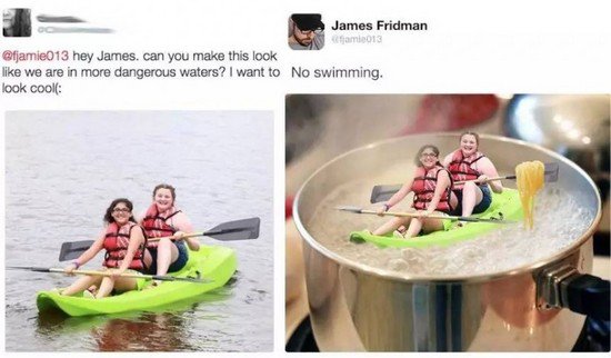 幫外國網友P圖的PS大神又有新作，畫風還是那么清奇（組圖）