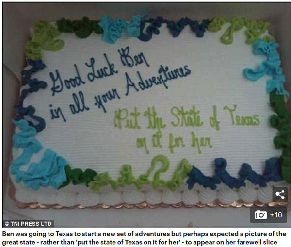 當糕點師把顧客的話一字不差地寫到蛋糕上