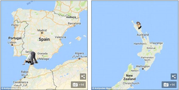 地球另一端與你相對的地方是哪里？現在有個地圖可以查了！