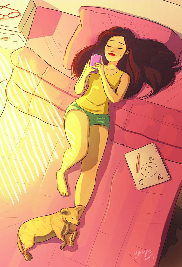 漫畫(huà)揭示單身女孩的幸福生活（組圖）