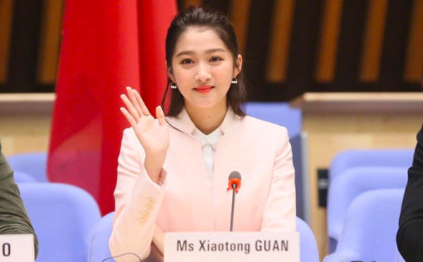 易烊千璽關(guān)曉彤做青年代表亮相世衛(wèi)總部 現(xiàn)場(chǎng)做全英文演講