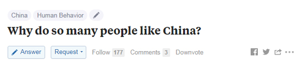 去中國吧，你會愛上她！美版“知乎”用戶為中國點贊！