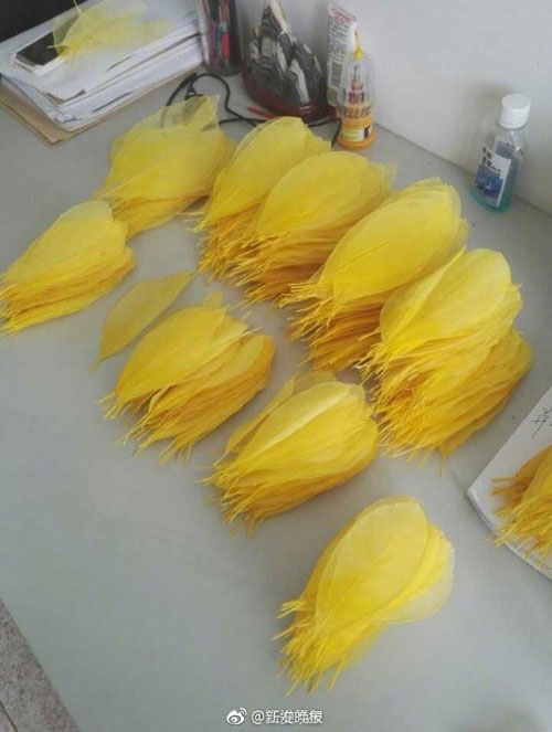 6000片樹葉做出美裙 原來他們是這么做到的！