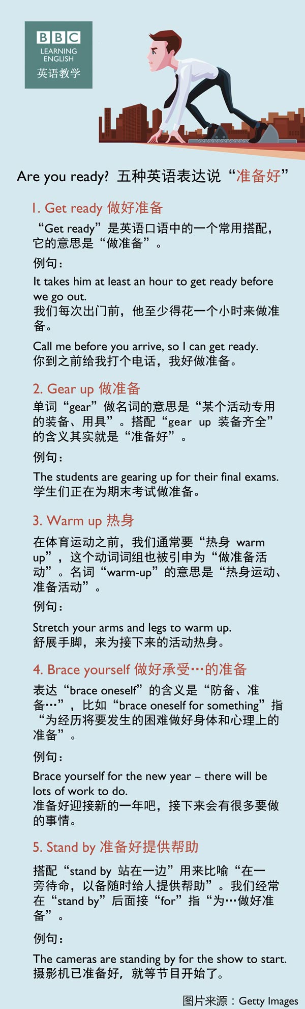 Are you ready? 五種英語(yǔ)表達(dá)說(shuō)“準(zhǔn)備好”