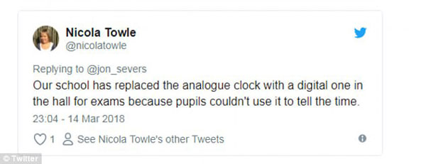 英國中學(xué)考場要換數(shù)字時(shí)鐘，只因?qū)W生看不懂指針鐘表