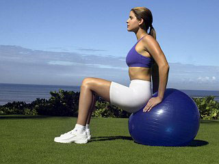 Shape up with a swiss ball