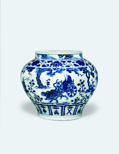 A fantasy collection of blue-and-white