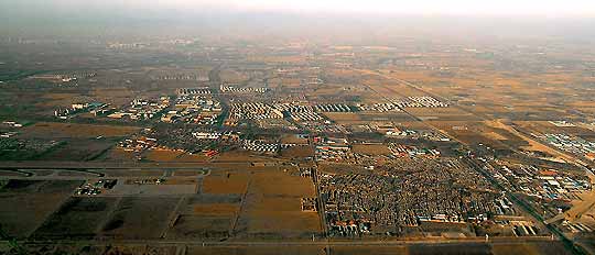 Aerial view of Beijing suburbs