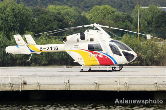 Rich village now boasts tourist helicopters