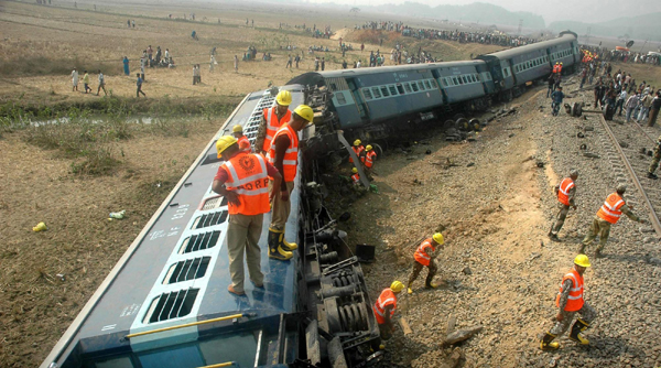 Train mishap in India