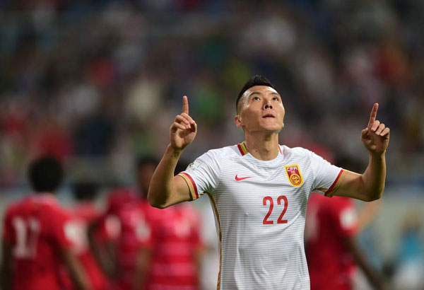 Yu Dabao's double lifts China over Maldives at World Cup qualifier