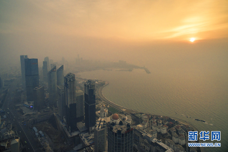 Aerial photos of first ray of sunshine in 2016