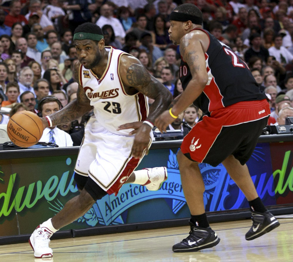 NBA：波什被擊傷 猛龍101:113不敵騎士