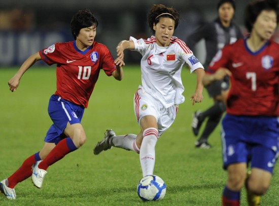 女足亞洲杯：中國隊0:0險平韓國隊