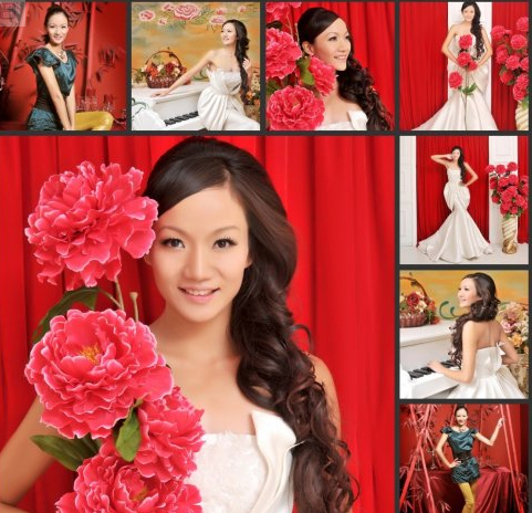 蔣婷婷微博公開藝術(shù)照 變身美艷新娘女警