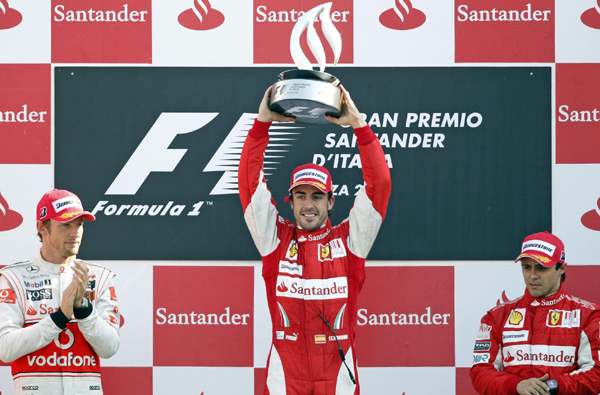 F1意大利站：阿隆索逆轉奪冠 漢密爾頓撞車退出