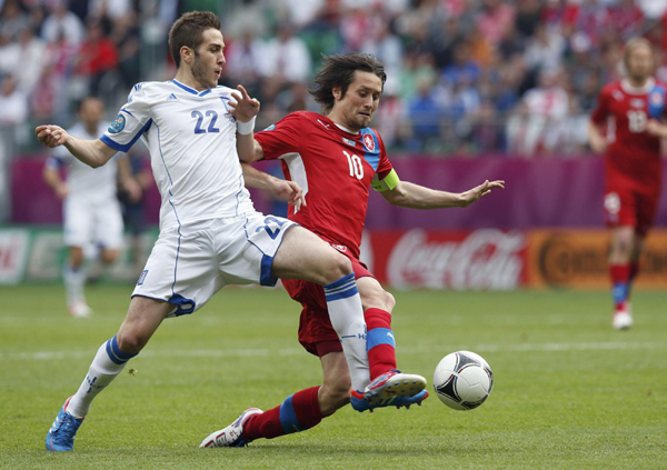 歐洲杯：捷克閃電戰(zhàn)2:1力擒希臘