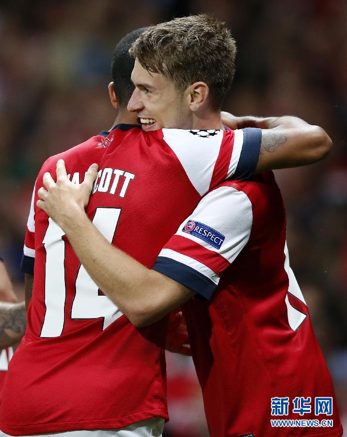 歐冠：總分5:0勝費內巴切 阿森納連續16年進正賽