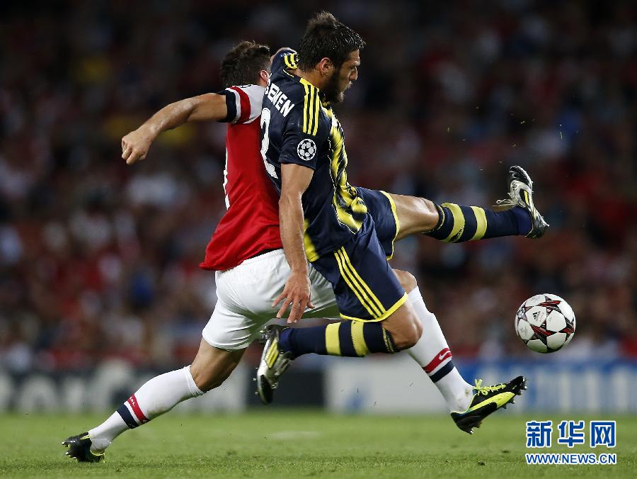 歐冠：總分5:0勝費內巴切 阿森納連續16年進正賽