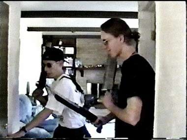 Columbine High School students Eric Harris, left, and Dylan Klebold, involved in the killings of 12 students and a teacher at the school, are shown in this file image made from video released by the Jefferson County Sheriff's department Thursday, Feb. 26, 2004. The video was made as part of a school project at Columbine High School, in Littleton, Colo.. by Eric Harris and Dylan Klebold. This video was made prior to the killings at Columbine High School. 