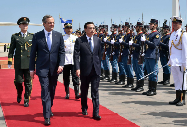 Chinese, Greek PMs meet to enhance ties, cooperation