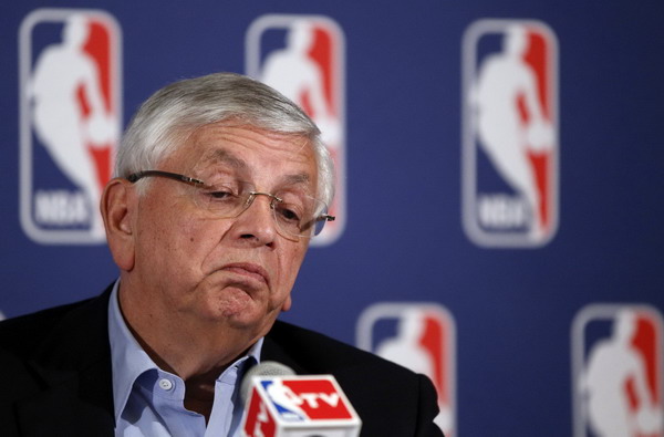 National Basketball Association commissioner David Stern answers questions from the media regarding failed contract negotiations between the NBA and the players association in New York June 30, 2011. League and players meet for first time since lockout