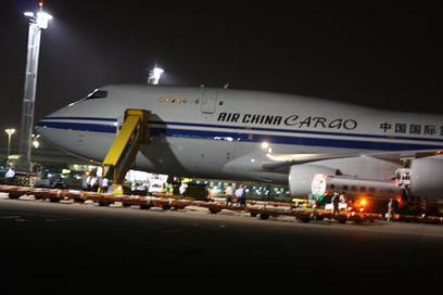 大陸捐贈物資分海空兩路抵臺 